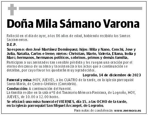 Doña Mila Sámano Varona