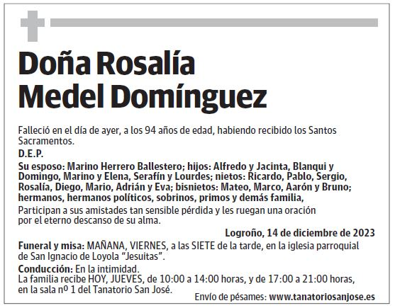 Doña Rosalía Medel Domínguez
