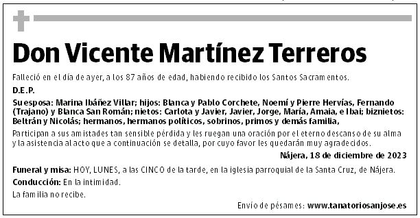 Don Vicente Martínez Terreros
