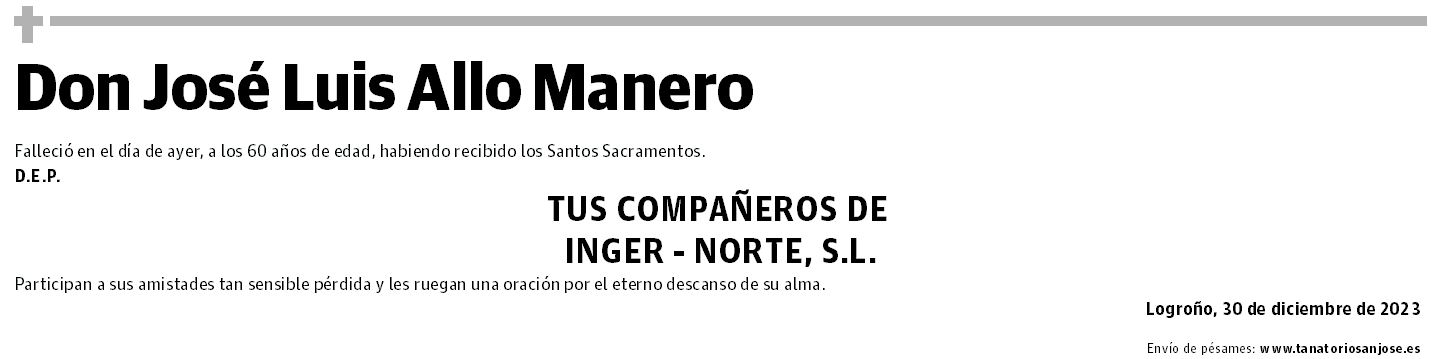 Don José Luis Allo Manero