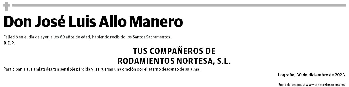 Don José Luis Allo Manero