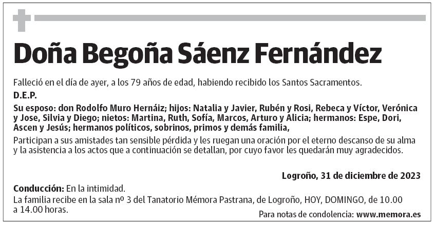 Doña Begoña Sáenz Fernández