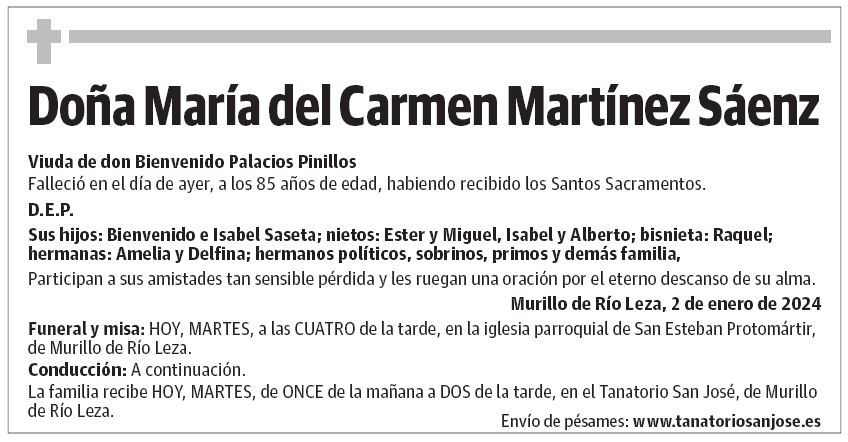 Doña María del Carmen Martínez Sáenz