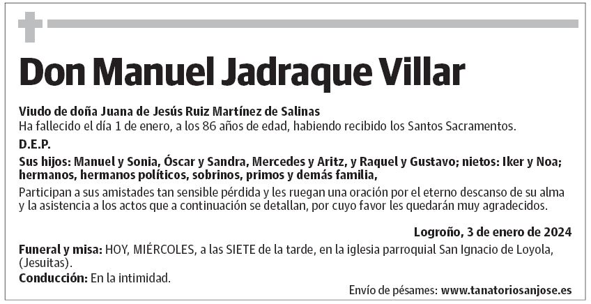 Don Manuel Jadraque Villar