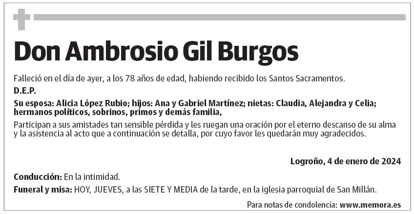 Don Ambrosio Gil Burgos