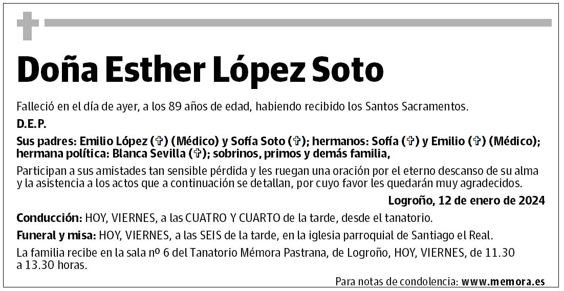 Doña Esther López Soto