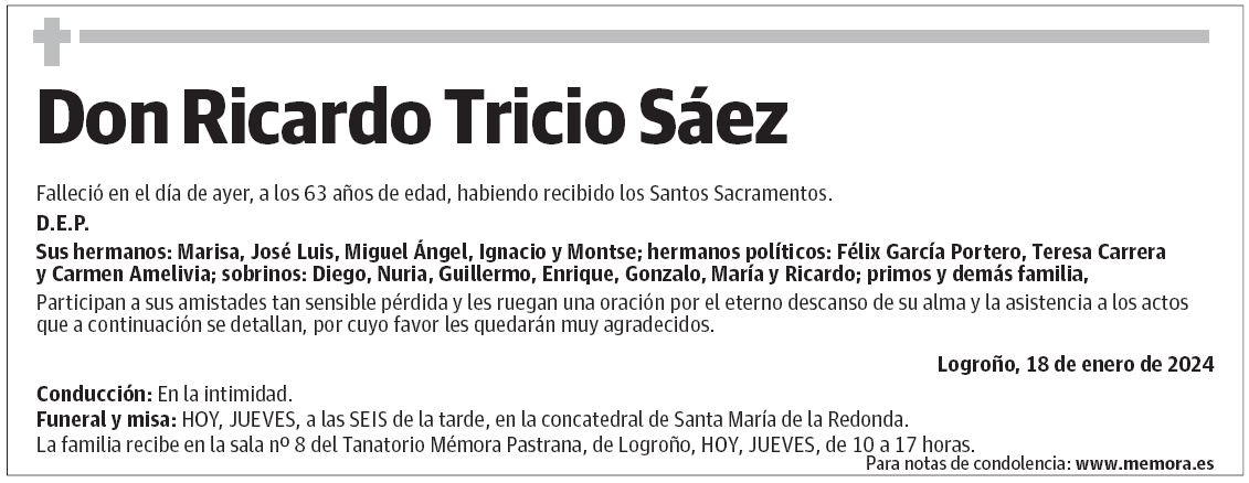 Don Ricardo Tricio Sáez