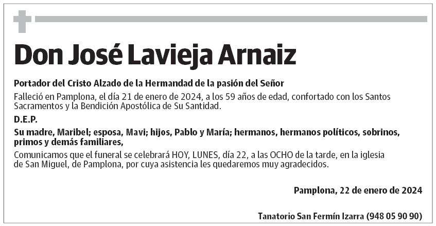 Don José Lavieja Arnaiz