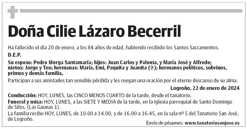 Doña Cilie Lázaro Becerril