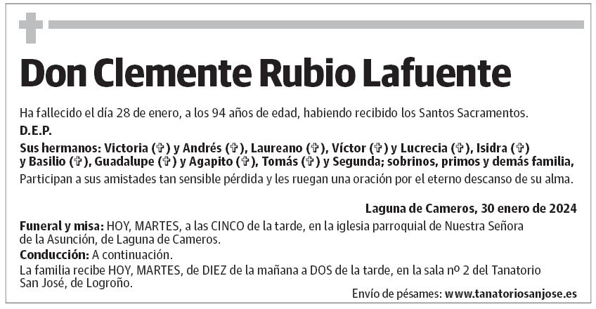 Don Clemente Rubio Lafuente