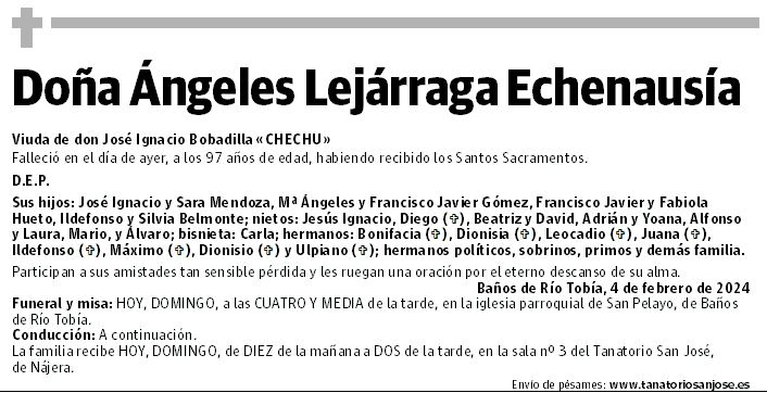 Doña Ángeles Lejárraga Echenausía
