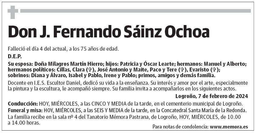 Don J. Fernando Sáinz Ochoa