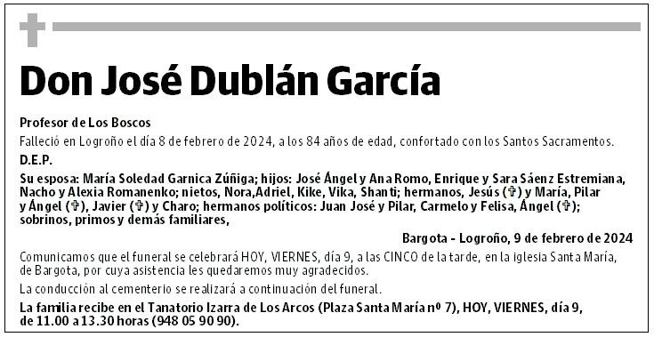 Don José Dublán García