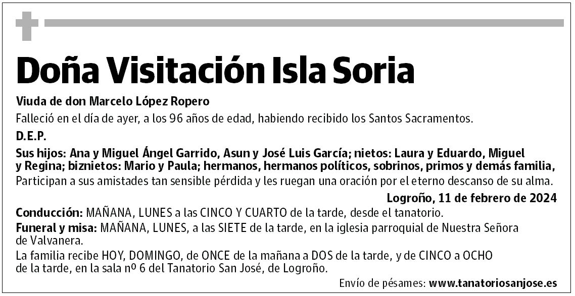 Doña Visitación Isla Soria