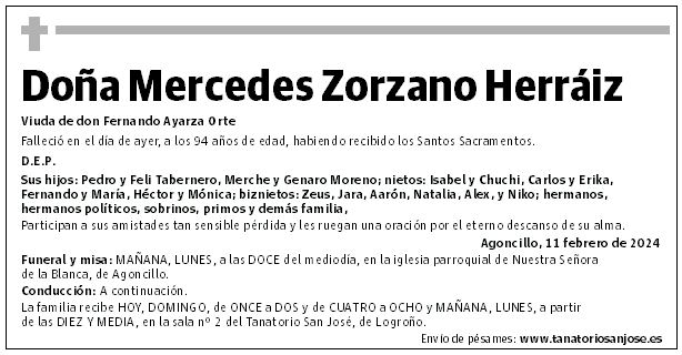 Doña Mercedes Zorzano Herráiz