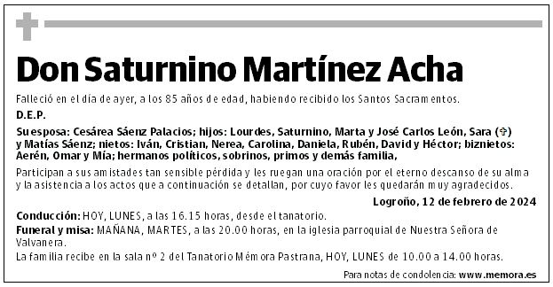 Don Saturnino Martínez Acha