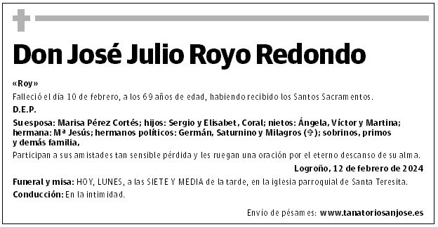 Don José Julio Royo Redondo