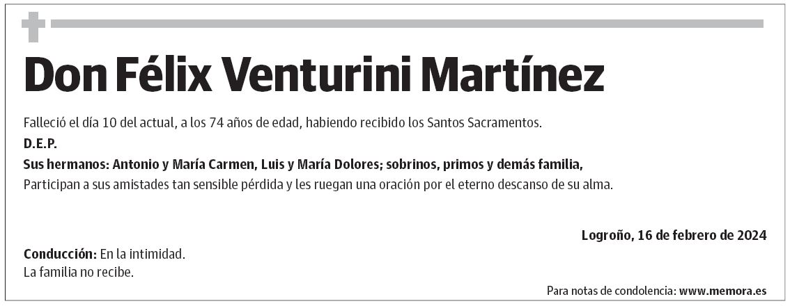 Don Félix Venturini Martínez