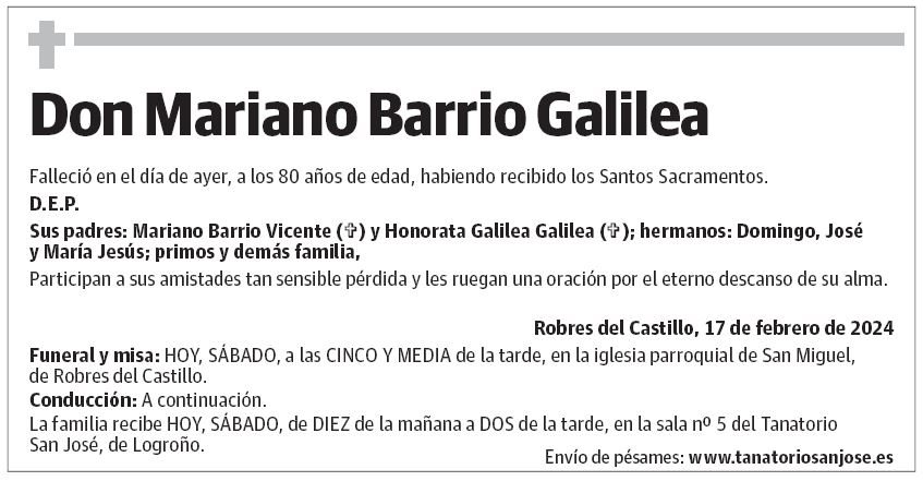 Don Mariano Barrio Galilea