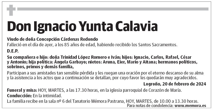 Don Ignacio Yunta Calavia