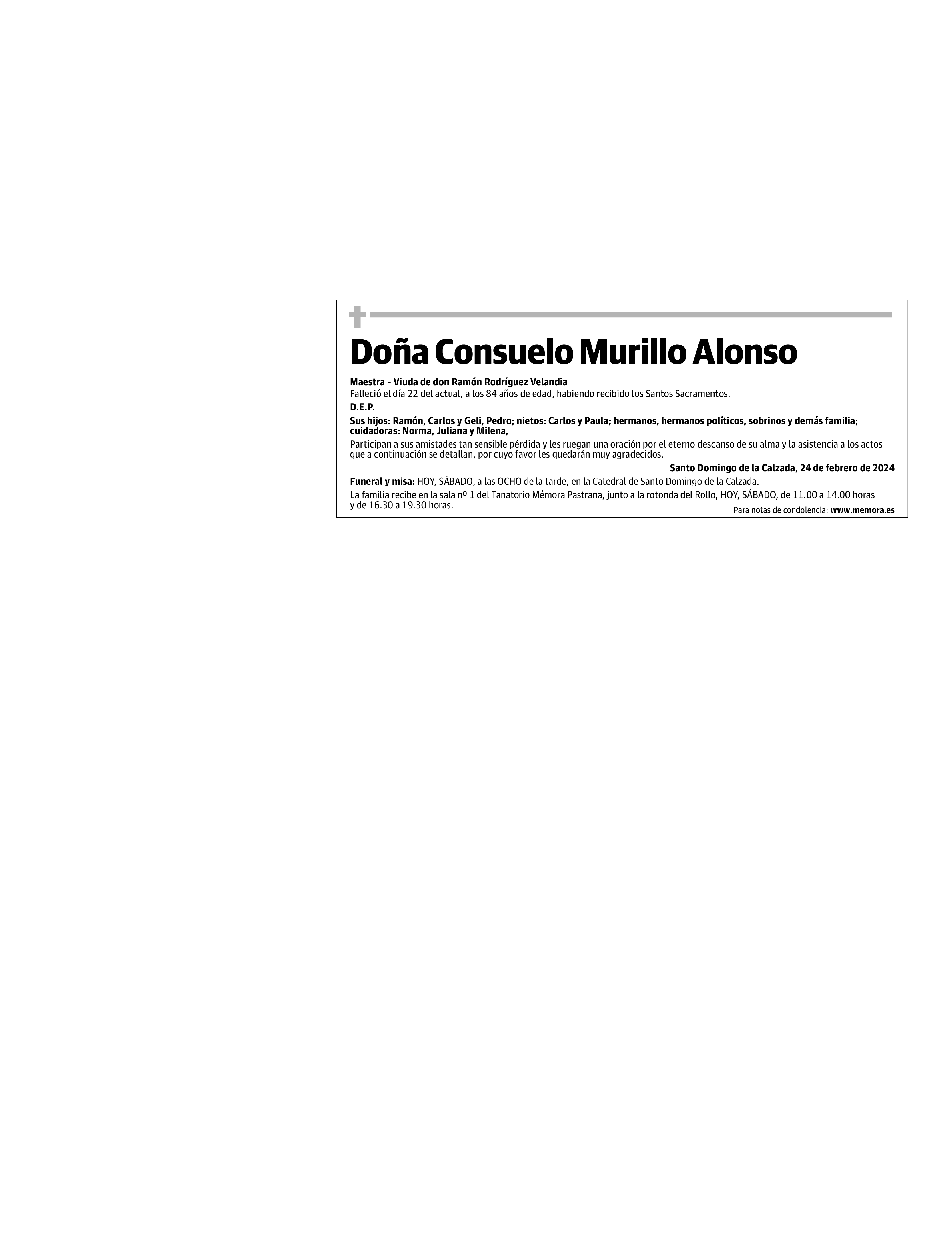 Doña Consuelo Murillo Alonso