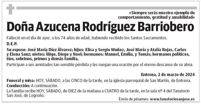 Doña Azucena Rodríguez Barriobero