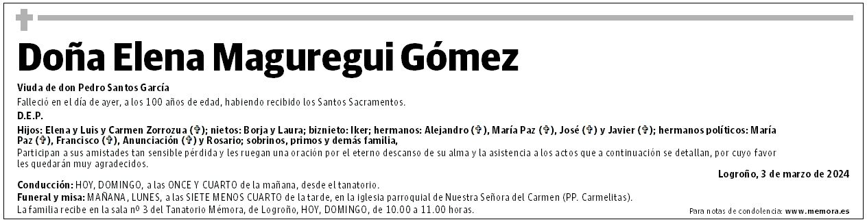 Doña Elena Maguregui Gómez