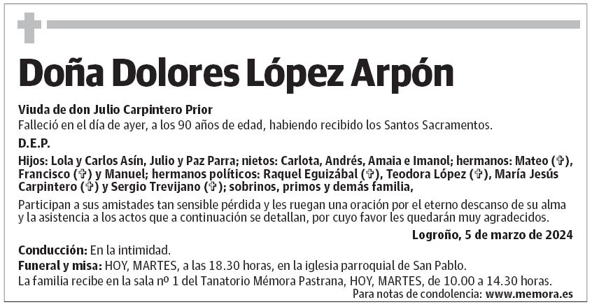 Doña Dolores López Arpón