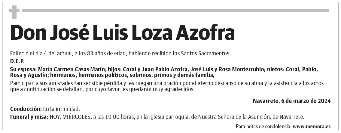 Don José Luis Loza Azofra