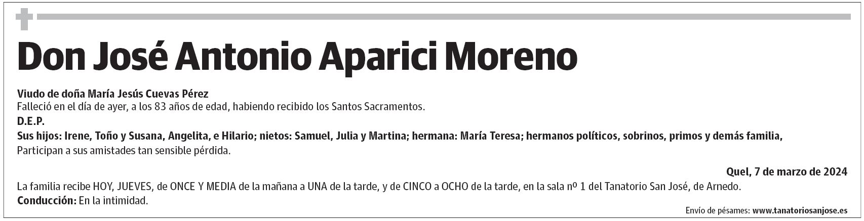 Don José Antonio Aparici Moreno