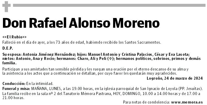 Don Rafael Alonso Moreno