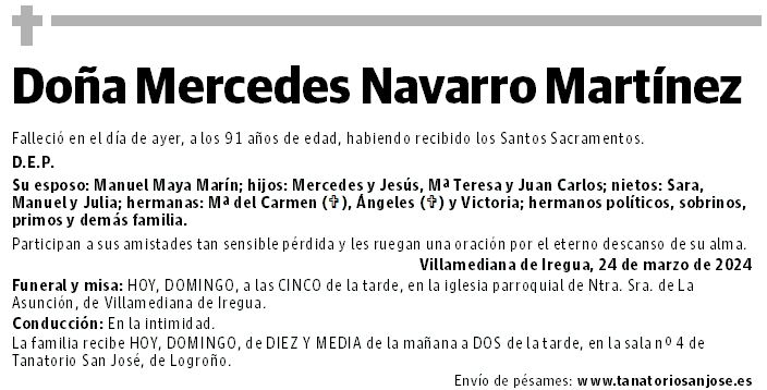 Doña Mercedes Navarro Martínez