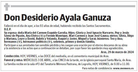 Don Desiderio Ayala Ganuza