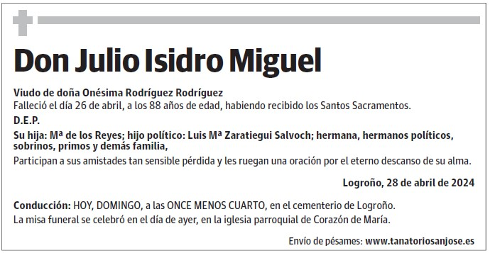 Don Julio Isidro Miguel