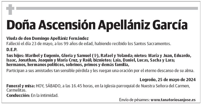 Doña Ascensión Apellániz García