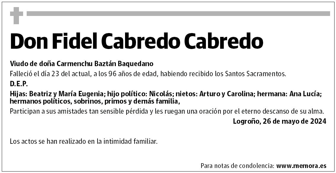 Don Fidel Cabredo Cabredo