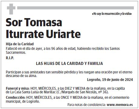 Sor Tomasa Iturrate Uriarte