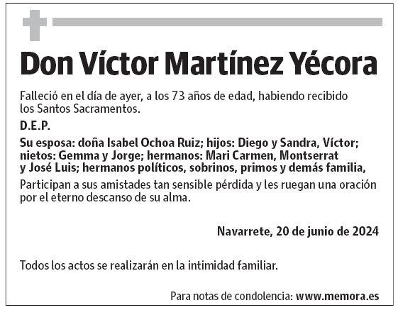 Don Víctor Martínez Yécora