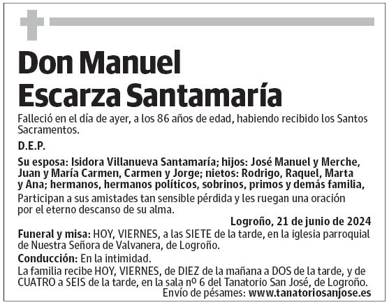Don Manuel Escarza Santamaría