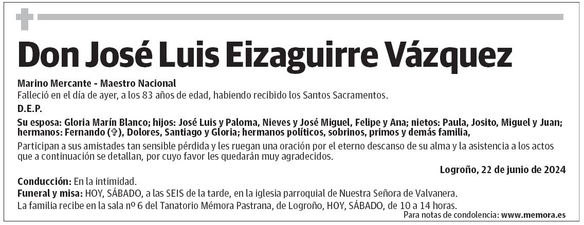 Don José Luis Eizaguirre Vázquez