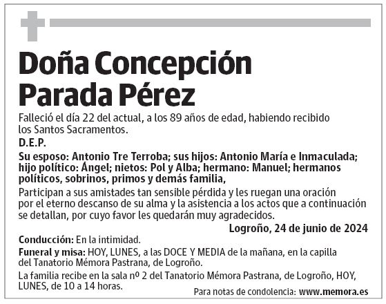 Doña Concepción Parada Pérez