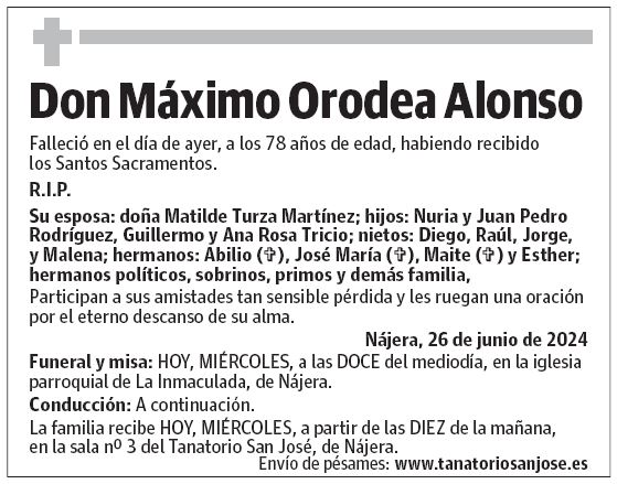 Don Máximo Orodea Alonso