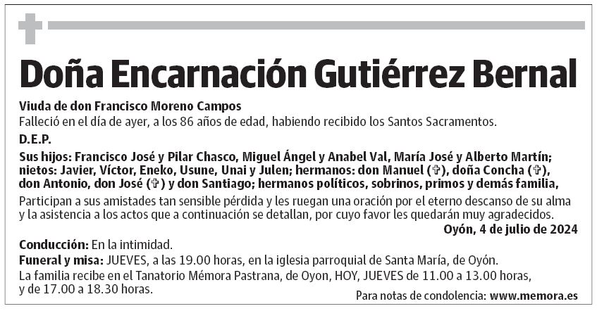 Doña Encarnación Gutiérrez Bernal