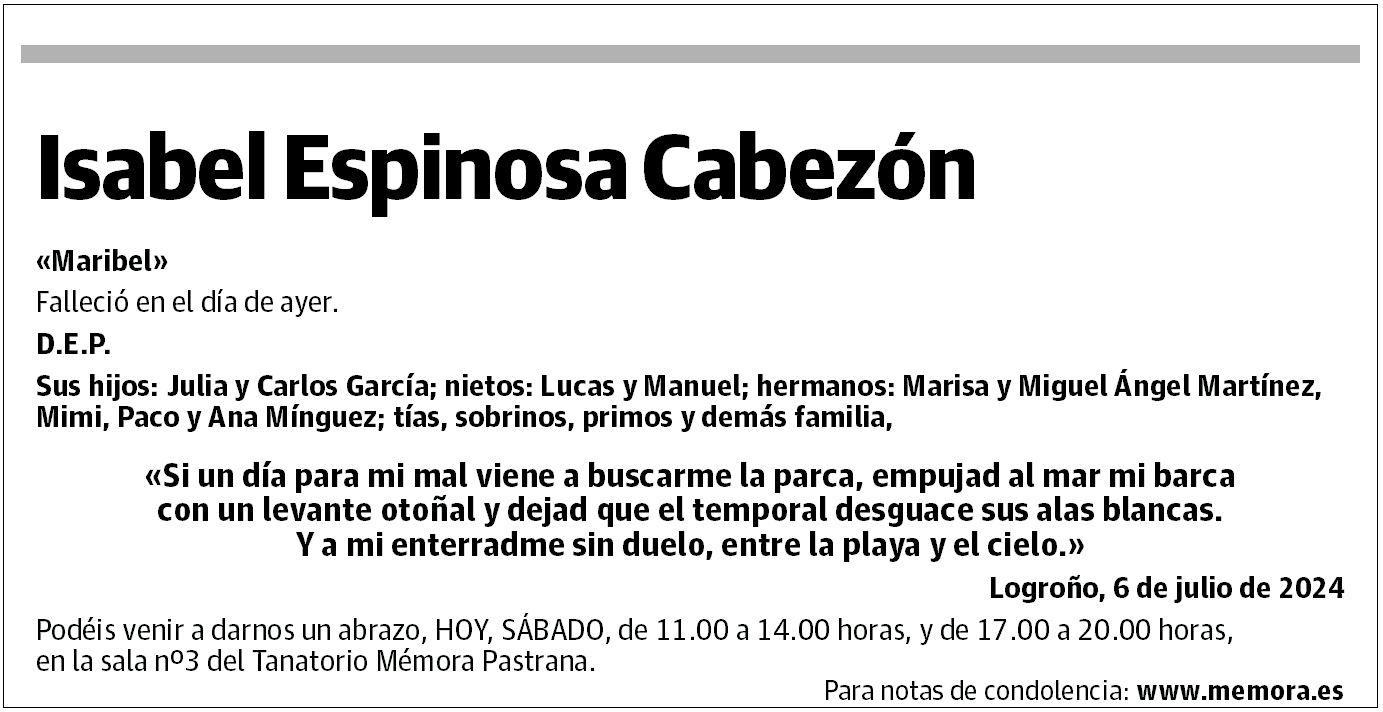 Isabel Espinosa Cabezón