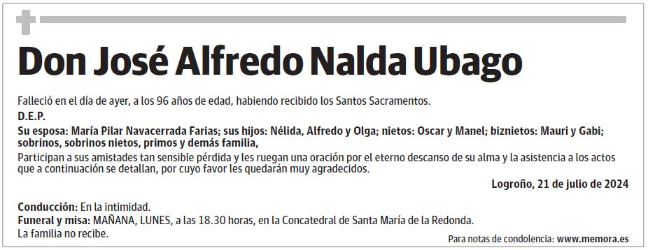 Don José Alfredo Nalda Ubago