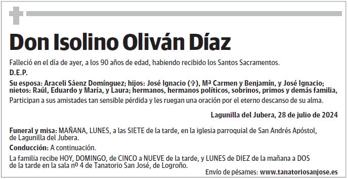 Don Isolino Oliván Díaz