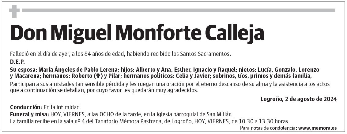 Don Miguel Monforte Calleja