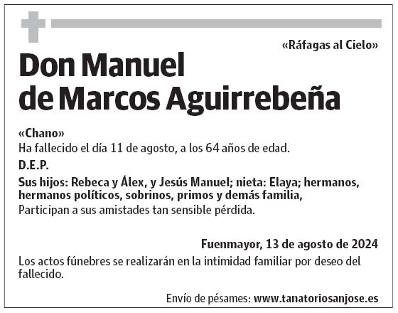 Don Manuel de Marcos Aguirrebeña