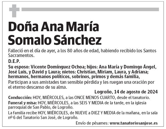 Doña Ana María Somalo Sánchez