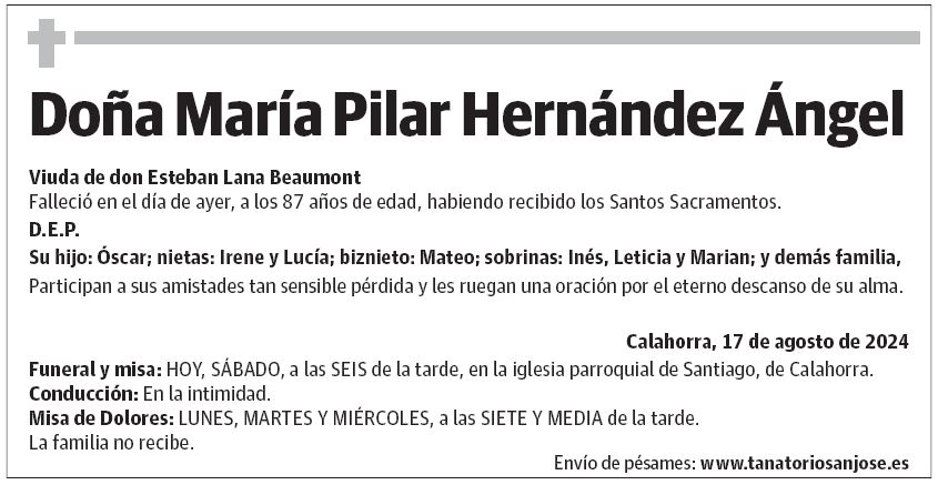 Doña María Pilar Hernández Ángel